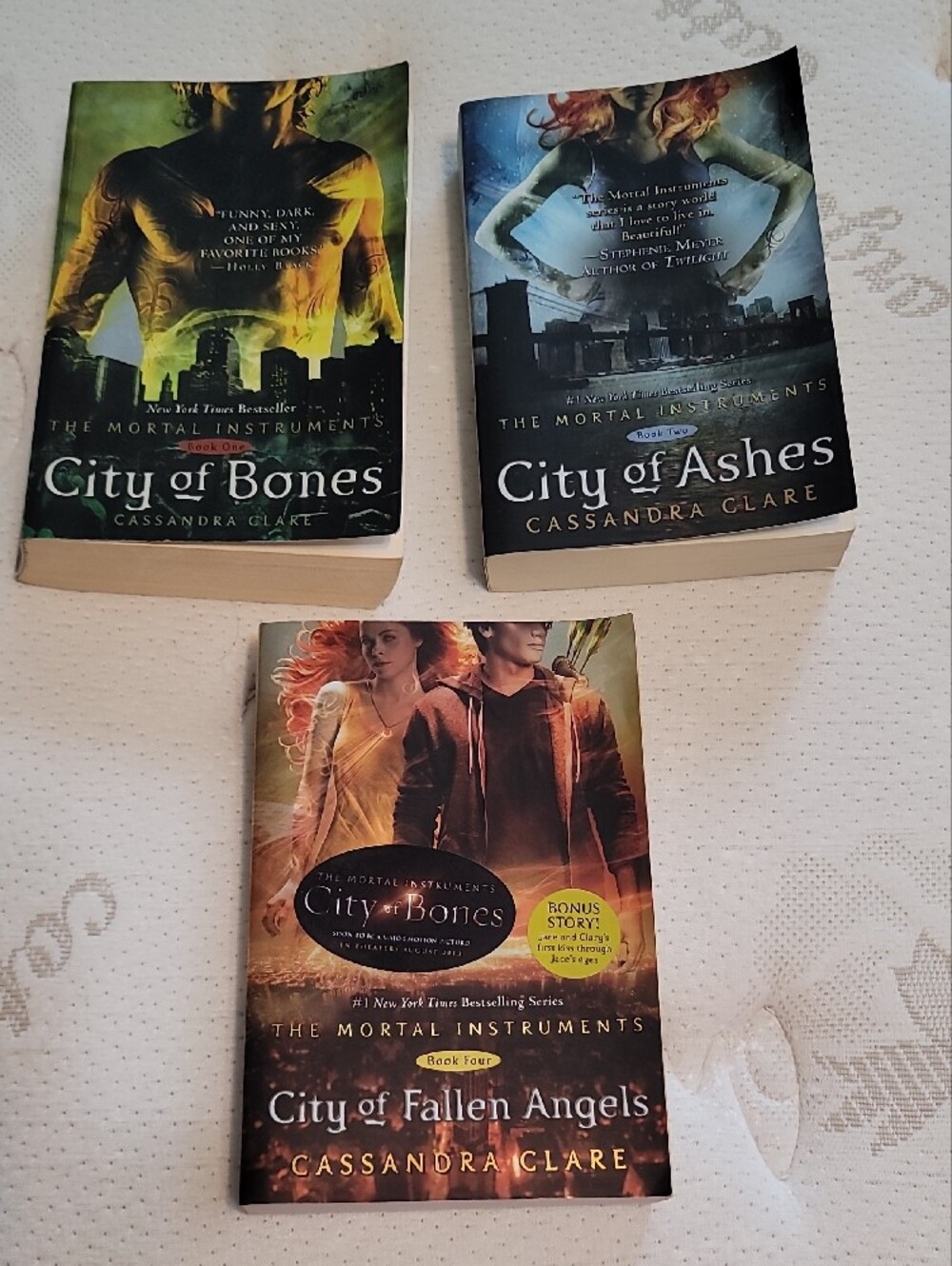 Set Of 3 from Mortal Instruments, City of Bones Fallen Angels & Ashes, Clare
